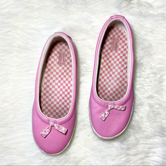 Rare Vans Women’s Slip On Pink Leather Shoes Size 6.5 - Picture 2 of 6